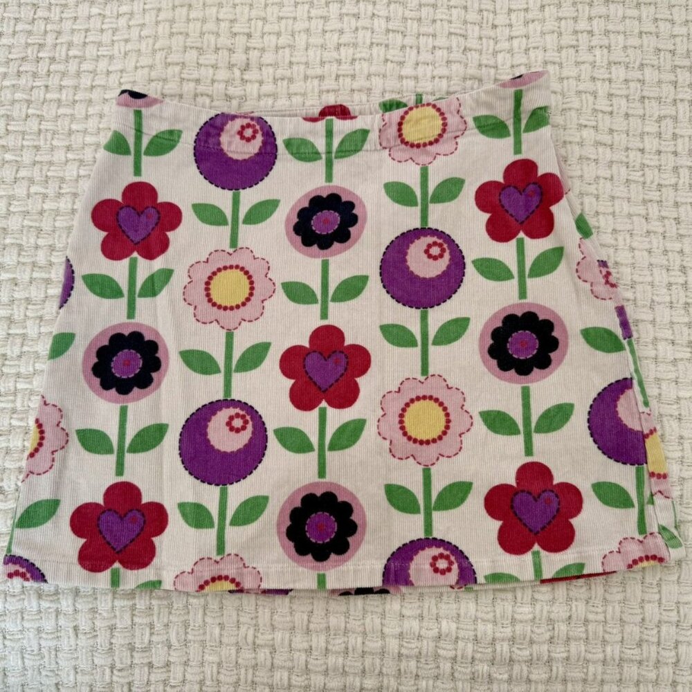 Talbots Kids Floral Corduroy Skirt